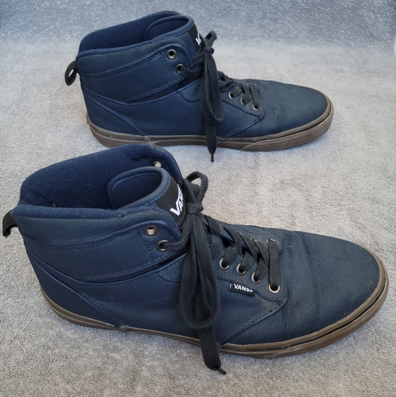 Vans Size 11 Atwood Hi Top Canvas Skate Shoe (Blue/Gum) - Picture 5 of 8